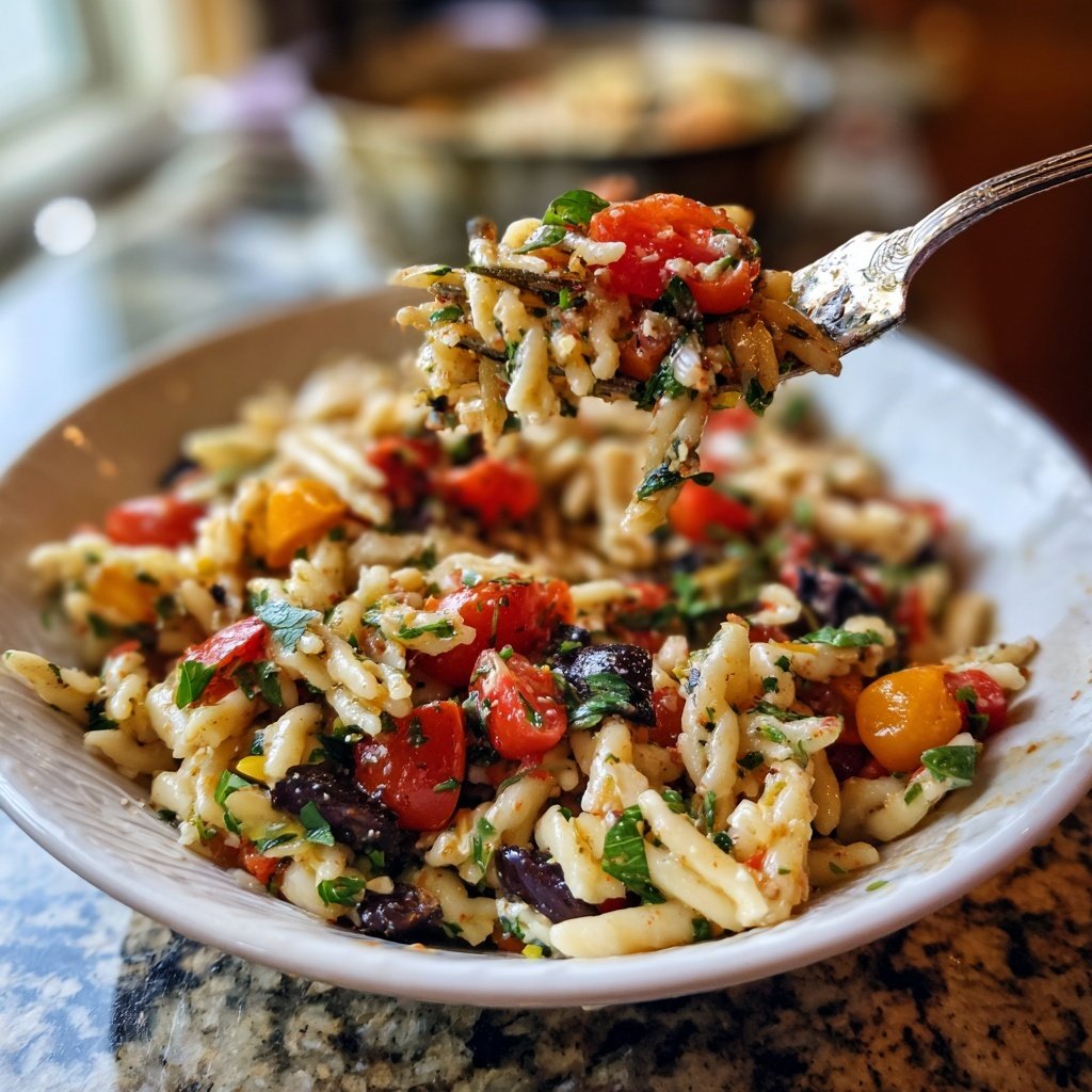 Mediterraner Nudelsalat Leicht