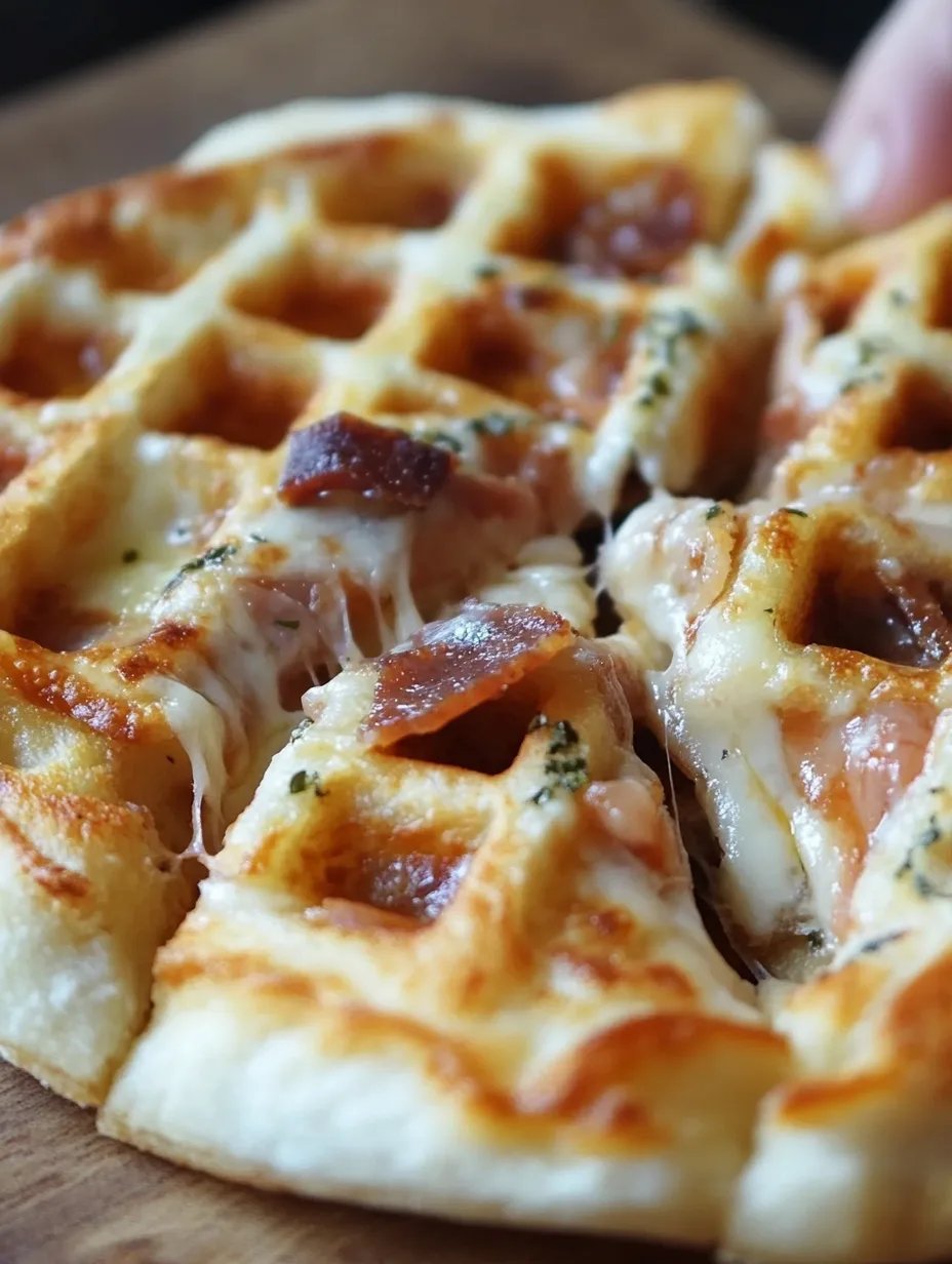 Knusprige Pizza Waffeln
