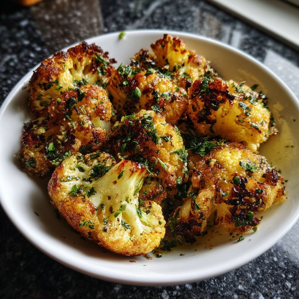 Blumenkohl mit Olivenöl und Kräutern