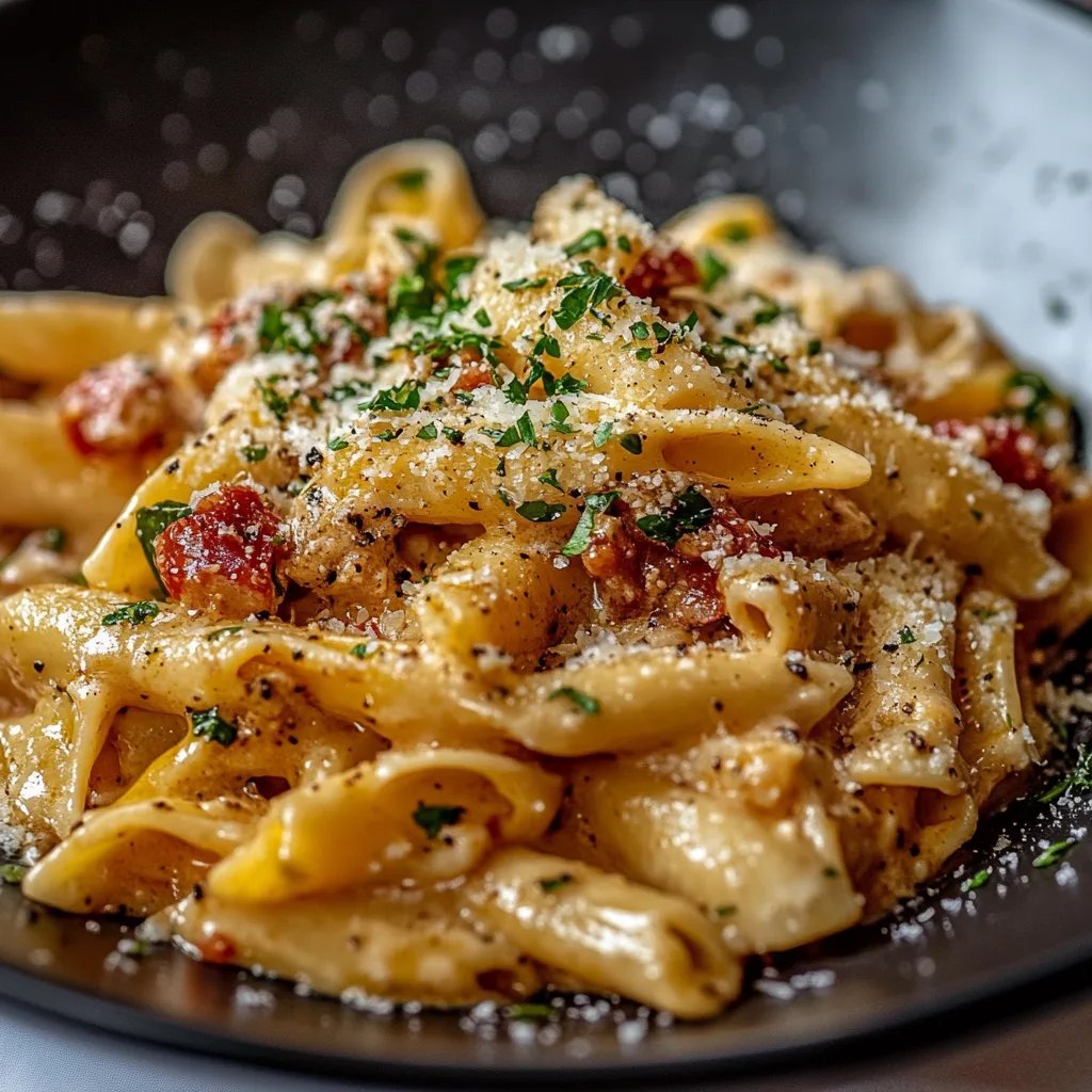 Cremige Knoblauchpasta