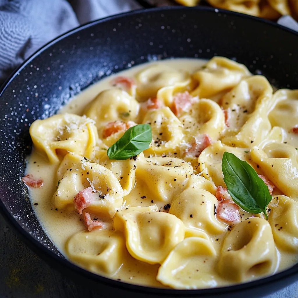 Tortellini mit Schinken-Sahne-Soße