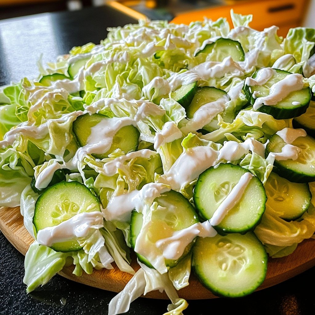 Leckerer Chinakohl-Salat mit Gurke & Joghurt