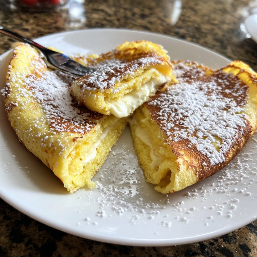 Pfannkuchen mit Quarkfüllung