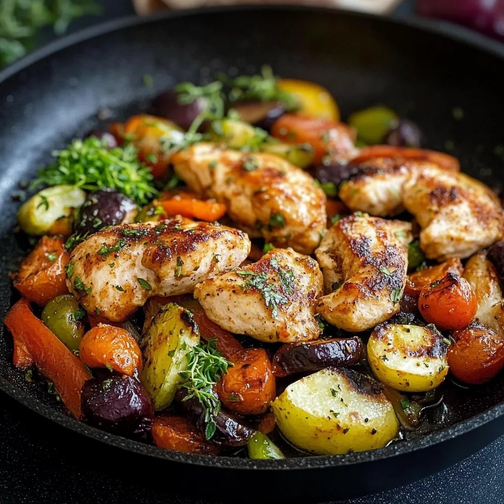 Leckere Low Carb Hähnchenpfanne mit Gemüse