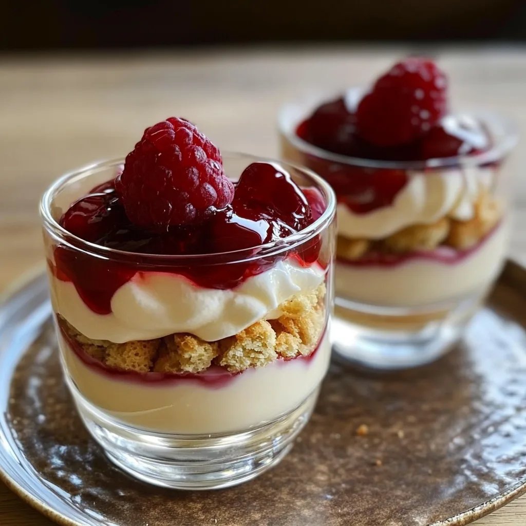 Lotus Biscoff Dessert mit Mascarpone Creme und Himbeeren