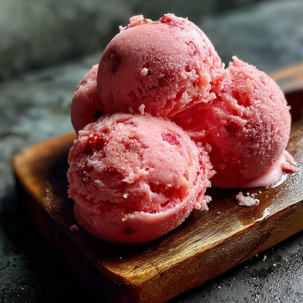 Erdbeer Sorbet Selbstgemacht