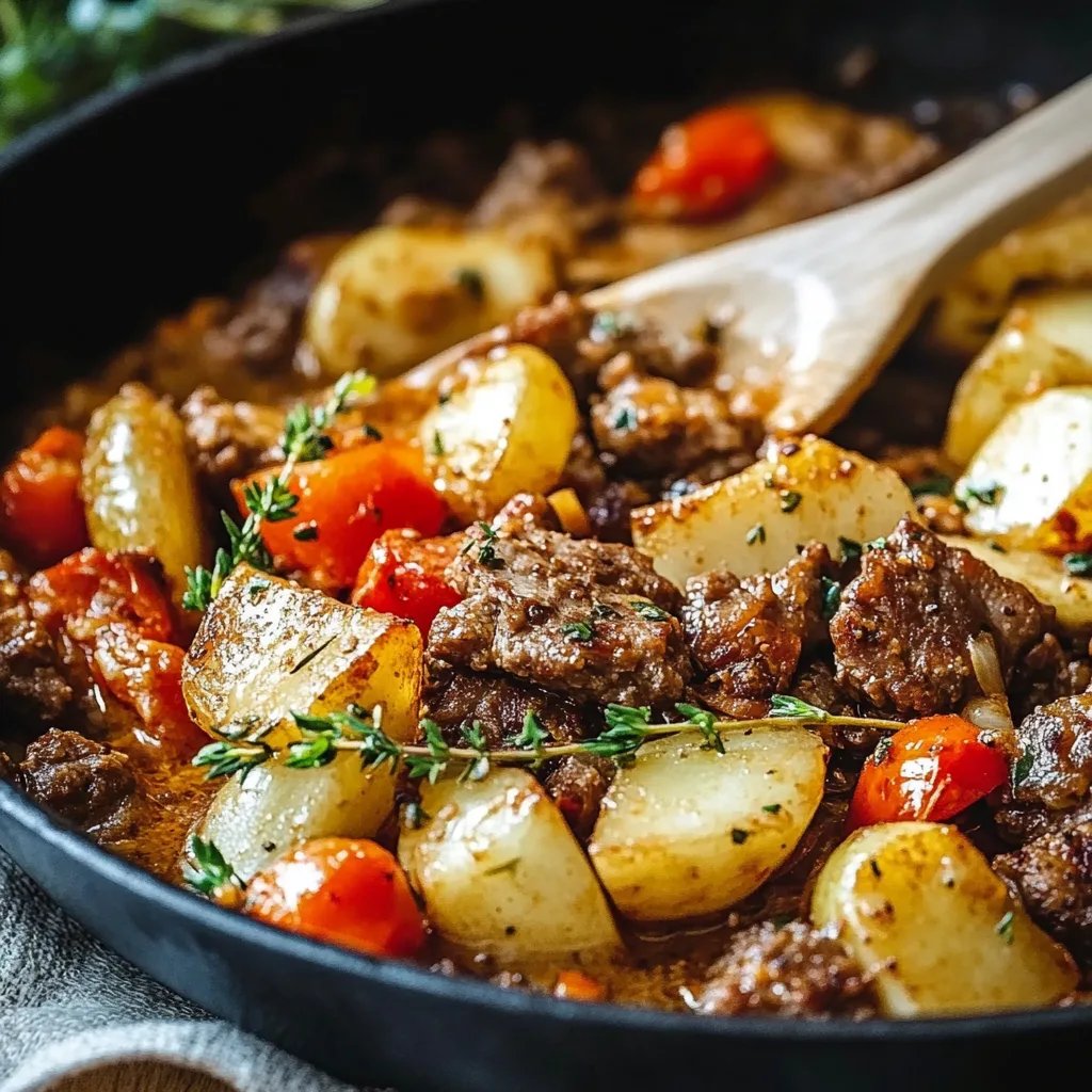 Kartoffelpfanne mit Hackfleisch