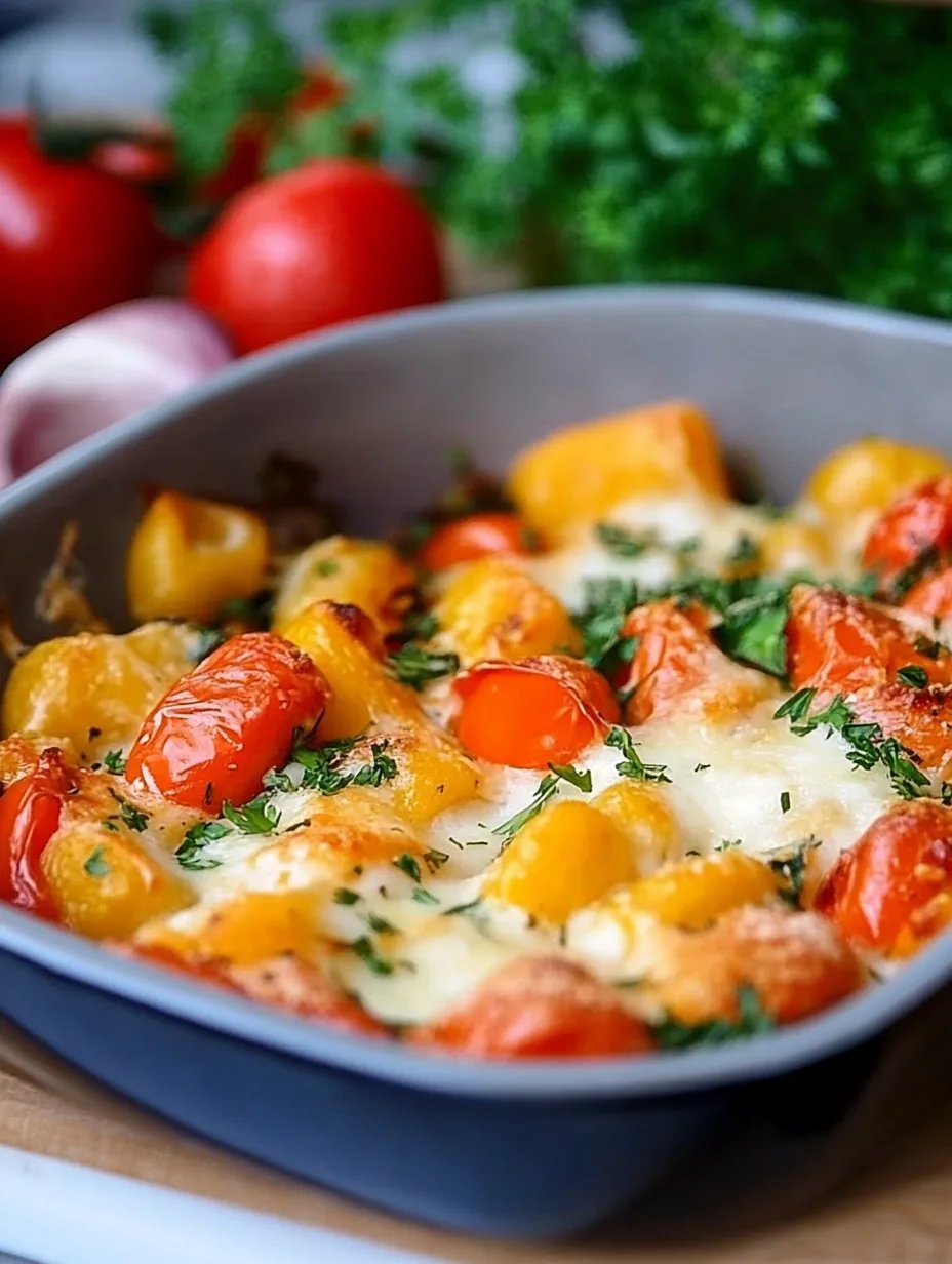 Gnocchi Kürbis Auflauf mit Lauch