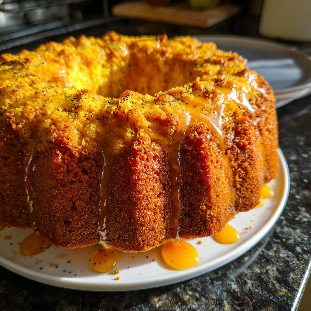 Zitronenkuchen mit Mohn