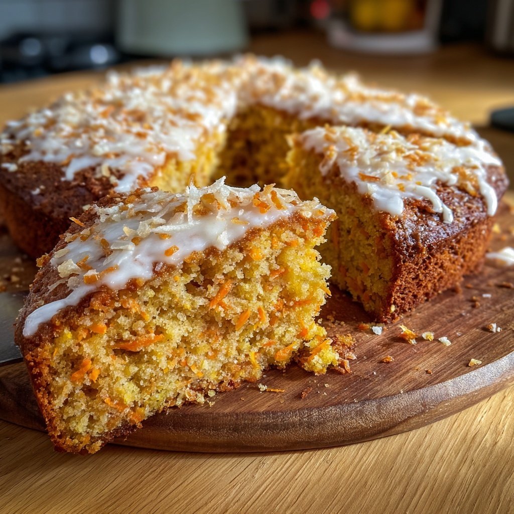 Karottenkuchen Mit Kokosraspeln