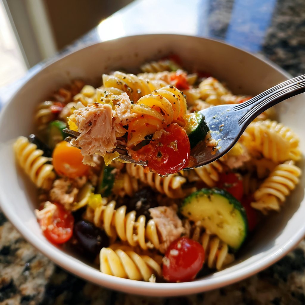 Mediterraner Nudelsalat Mit Thunfisch