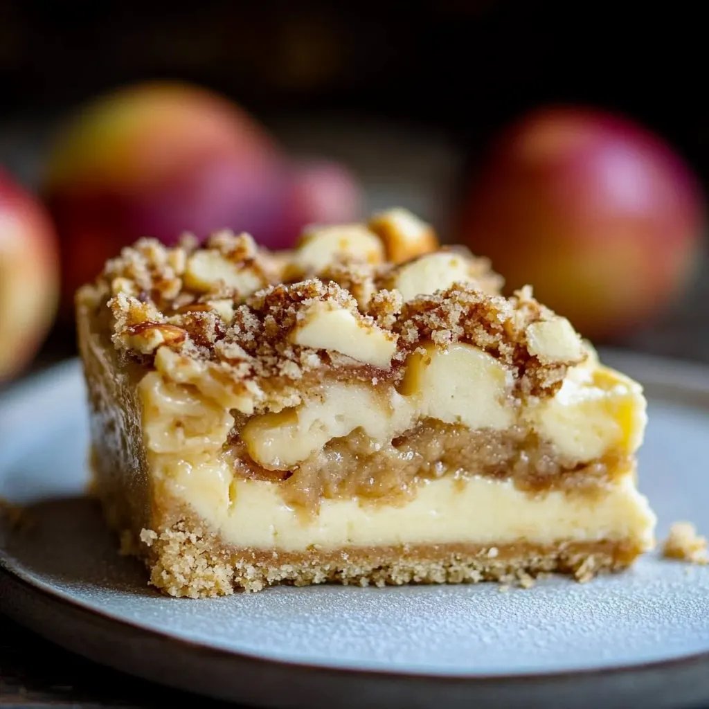 Apfel-Cheesecake mit Walnuss Streuseln