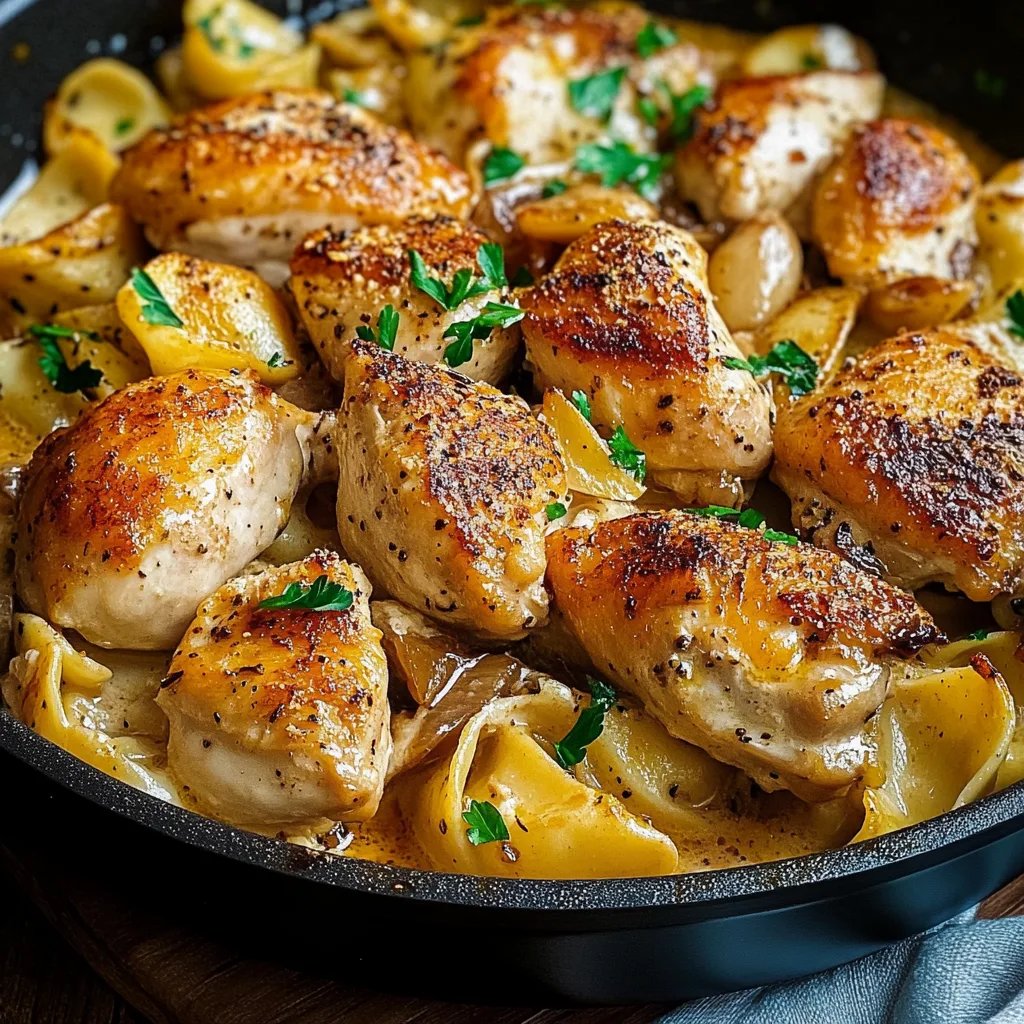 Schnelles One-Pan Chicken mit Butternudeln